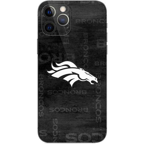 NFL Denver Broncos Black & White iPhone 12 Pro Skin